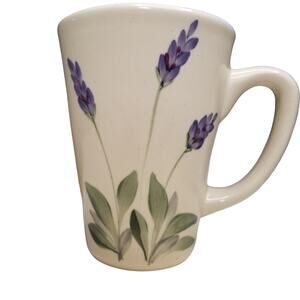 Emerson Creek Pottery Lavender Mug 16oz USA Handmade Ceramic Floral Coffee Cup